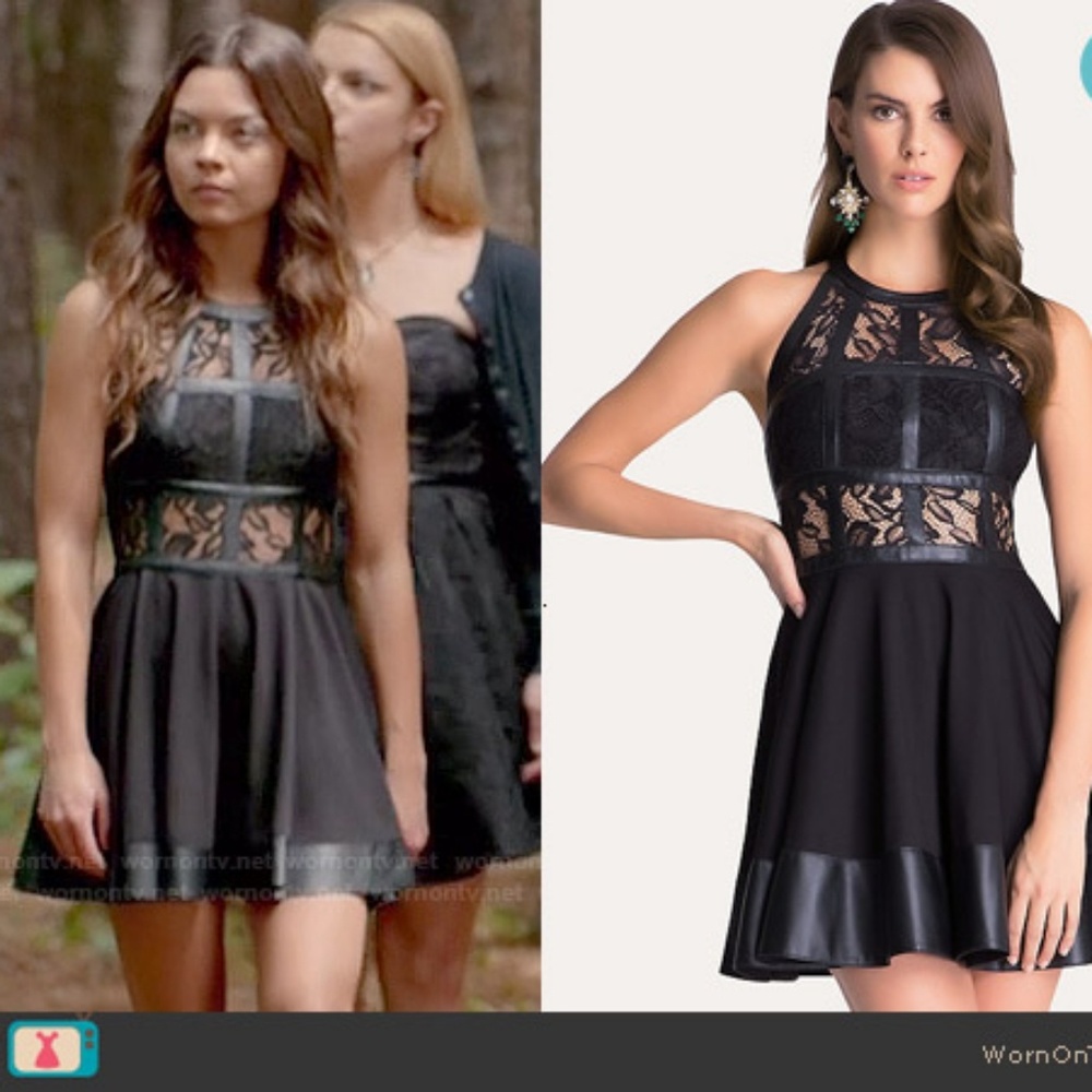 Bebe Vampire Diaries black lace Nora dress